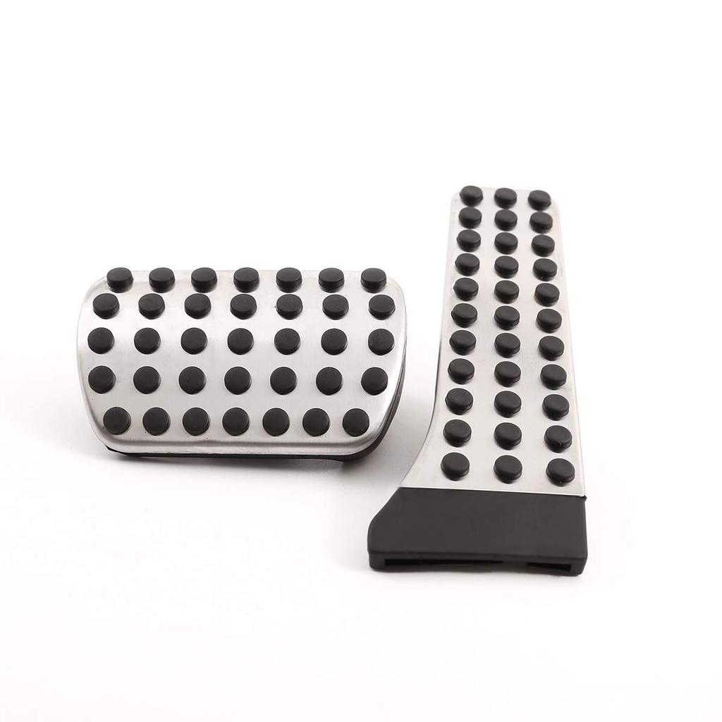 CHEYA Stainless Steel Throttle Pedal Covers for C CLS GLK SLK Brake and Easy Custom W213 Mercedes-Benz E-Class 2016-2019, Accelerator,