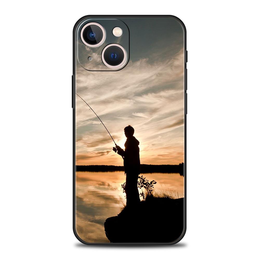 fishing Phone Case For iPhone 16 13 15 14 12 11 Pro MAX XR X SE XS 7 8 Plus Soft TPU Shell Cover