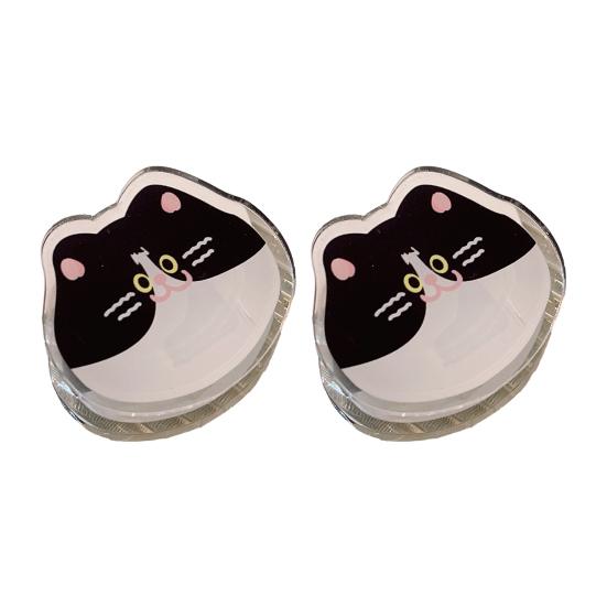 

2Pcs Double-Sided Binder Clip Cartoon Cat And Dog Note Holder Clips Portable Document And Book Page Clamps for Office And School Desk Organizer E