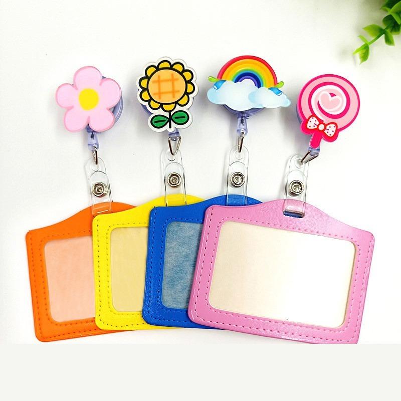 1PCS Work Credit Card Holders Cute Student Card Cover Case Name ID Card Cover Work Identity Badge Bags