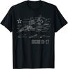 Russian Cold War Sukhoi SU27 Jet Airplane Blueprint TShirt Short Sleeve Casual 100 Cotton ONeck Summer Men TShirt