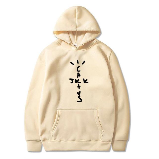 Cactus Jack Swag Alphabet Print Hooded Sweater Women's Hooded Sweatshirt Casual Pullover
