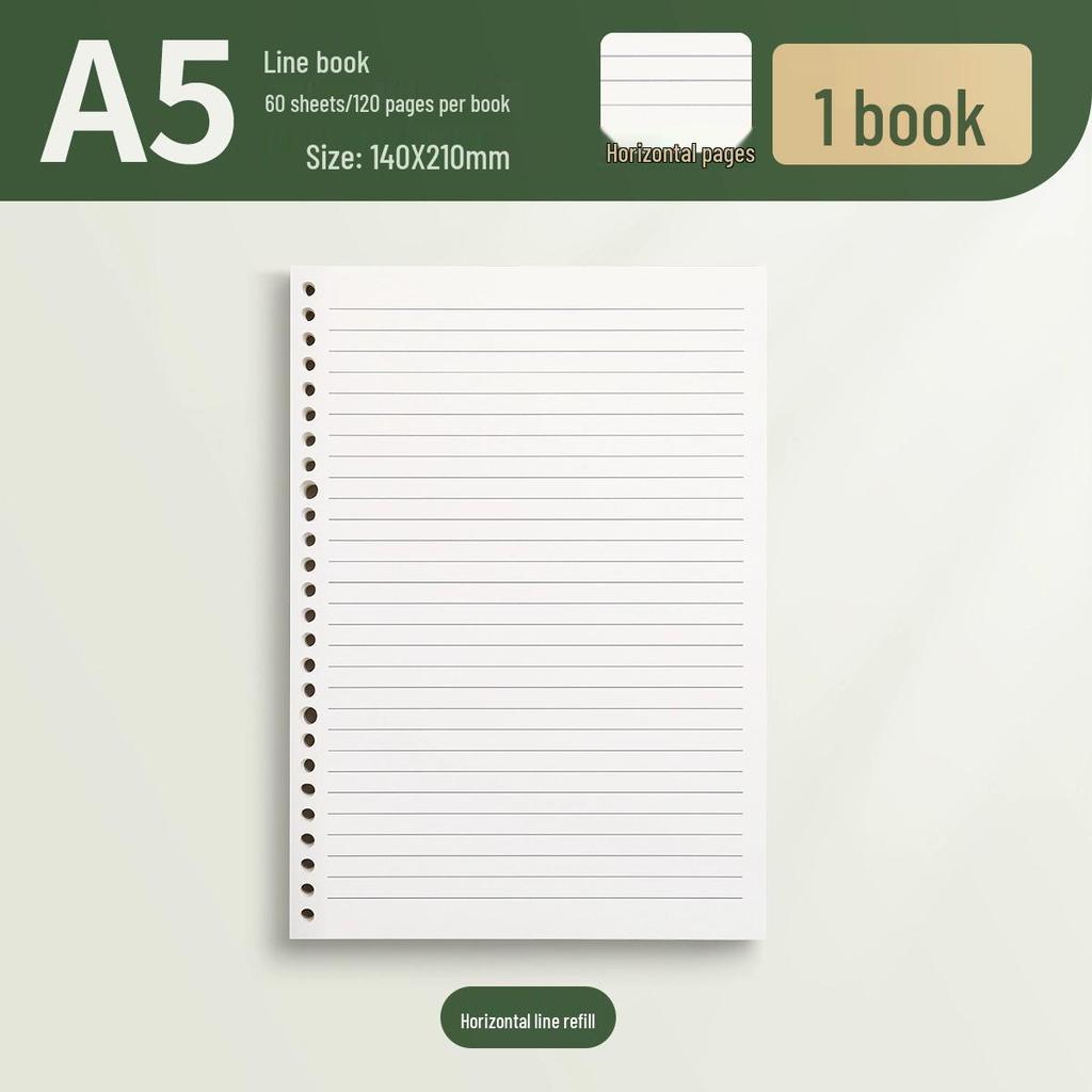 Ergonomic Loose-Leaf Notebook with Removable Coils for Students - Thickened Design