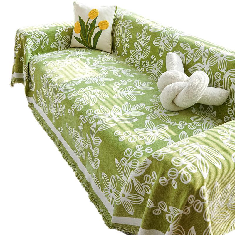 INS Style Chenille Sofa Slipcover Full Cover Cloth Advanced Sense Four Seasons Universal Non-Slip Sofa Cover Slipcover