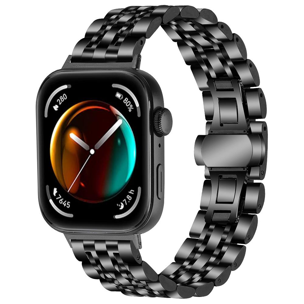 

For Huawei Watch Fit 3 Band 316L Stainless Steel Metal Mesh Watch Strap,Black A