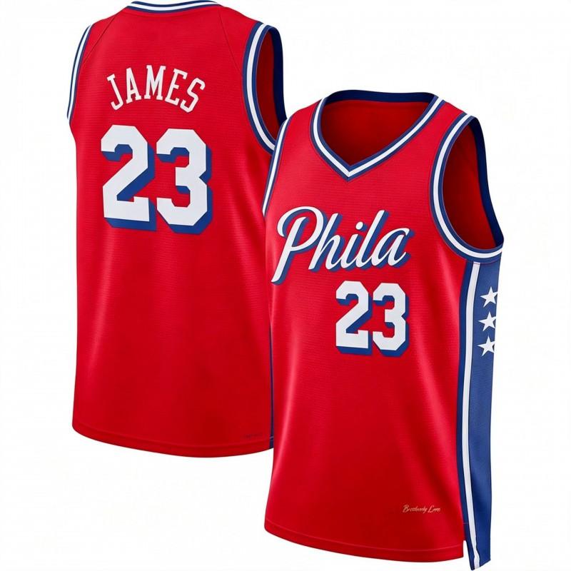 LeBron James Basketball Jersey Set NBA Team Uniforms Lakers 76ers Heat Cavaliers 23 6 Number Custom Stitched Sportswear