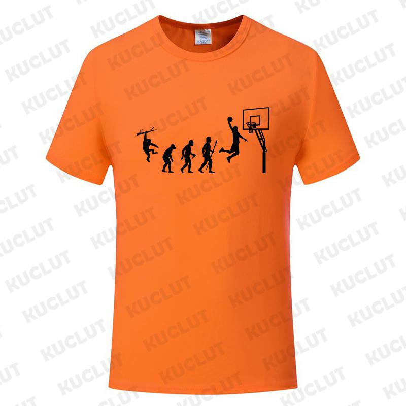 Fashion T-Shirts Male Tshirts Men Summer Tee Shirt Women Basketball Evolution Top Tees Casual Fashion Boy Brand Tee Clothing