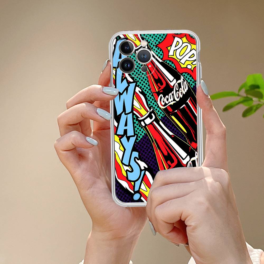 Coca-cola Vintage Phone Case For IPhone 17 16 15 14 13 11 12 Pro Max 16 Plus Transparent