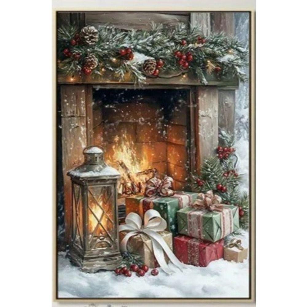 Vintage Christmas Metal Wall Decoration, Holiday Sticker Sign