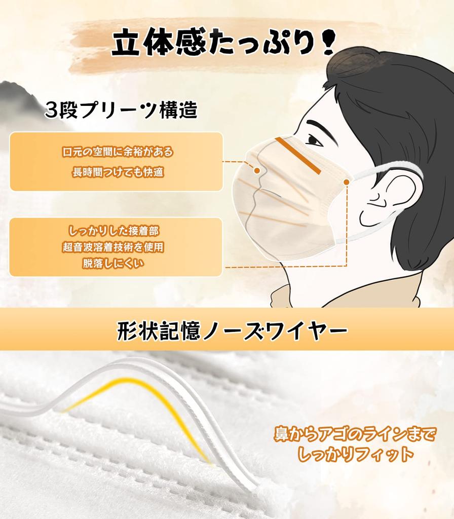 Hellozebra Nonwoven Individually Comfortable Certified In Japan Disposable Pleated Masks for Sensitive Gentle On the Easy To Masks Masks, Wrapped,