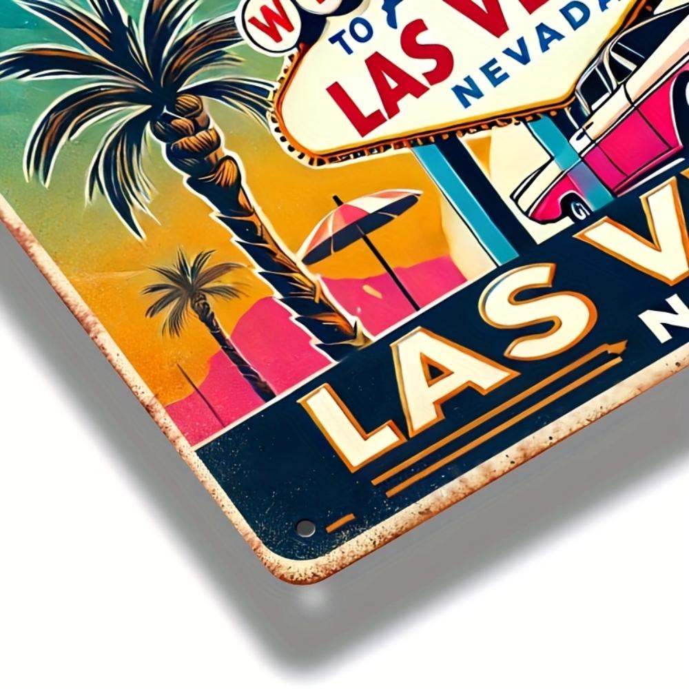 ClassicVegasDecor Las Vegas Iron Sign - Retro Neon Art - Bedroom/Bar/Hotel - Perfect Casino Gift