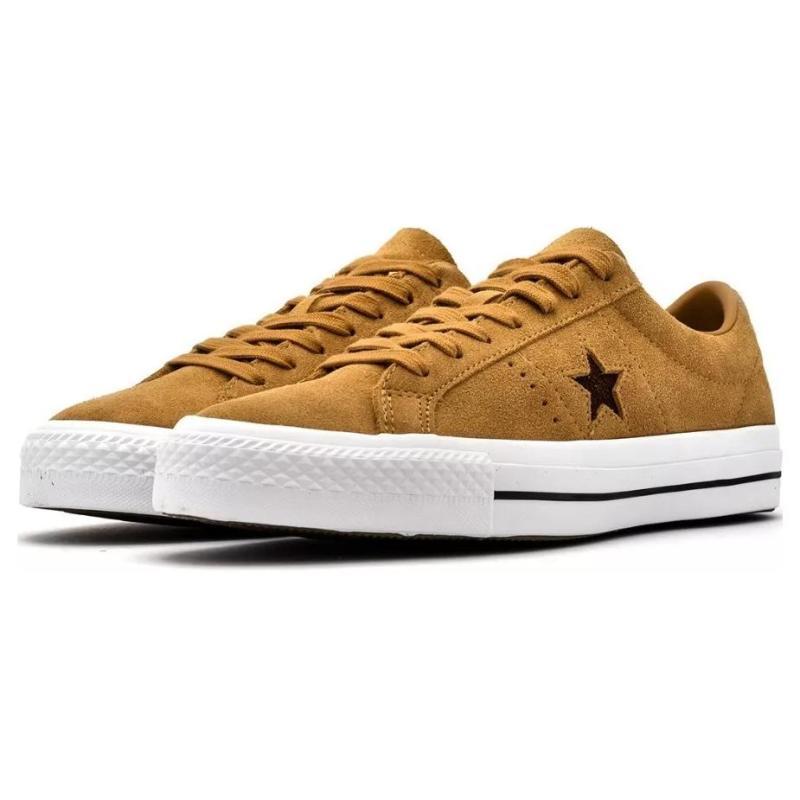 Converse One Star Pro OX Wrapped Warmth, Anti-slip, Cushioning Low-top Canvas Shoes for Both Men and Women In Brown