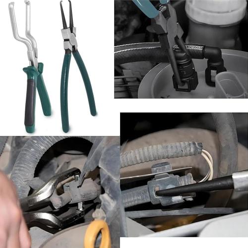 Set of 2 Coupler Pliers, Coupling Tool, Coupler Removal Tool for Cars, Motorcycles, Engines, Fuel Hose Pliers, PC Fuel Pipe Quick Release, Wiring Repl