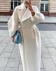Retro European & American Lantern Sleeve Wool Coat with Large Lapel for Autumn and Winter
