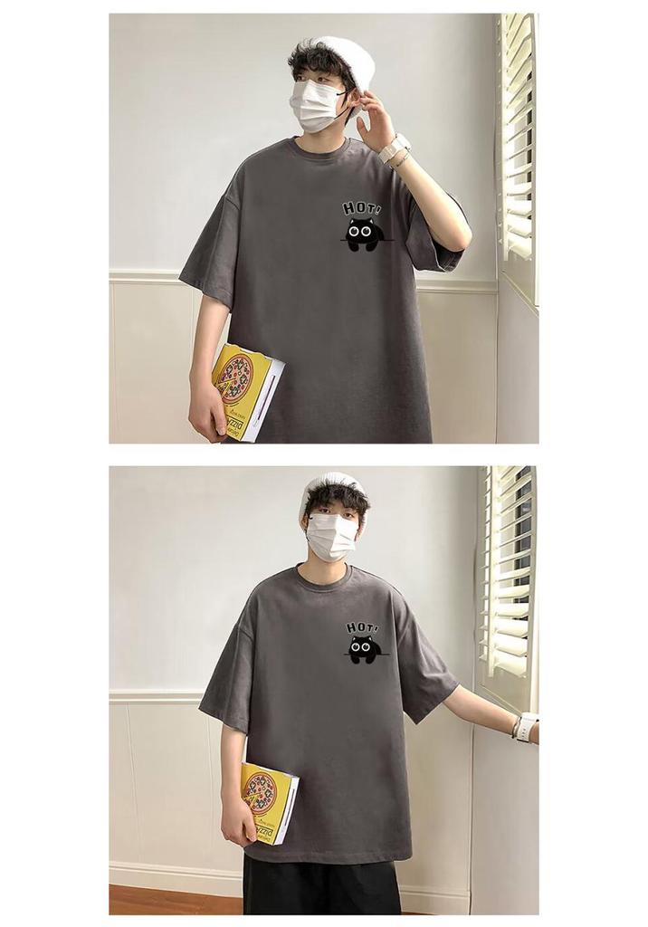 Men's Trendy Short-Sleeve T-Shirt: New Summer Style, Loose Fit, Versatile American Brand Casual Tee