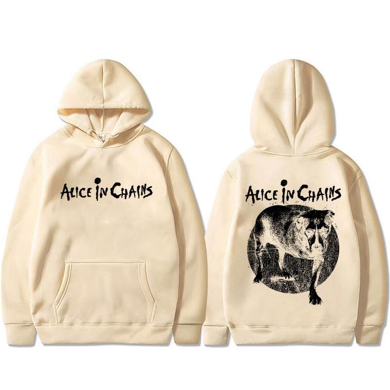 Rockband Alice in Chains Grafikdruck Hoodie Herren Damen Lässig Fleece Baumwolle Pullover Hoodies Männlich Vintage Kapuzensweatshirt