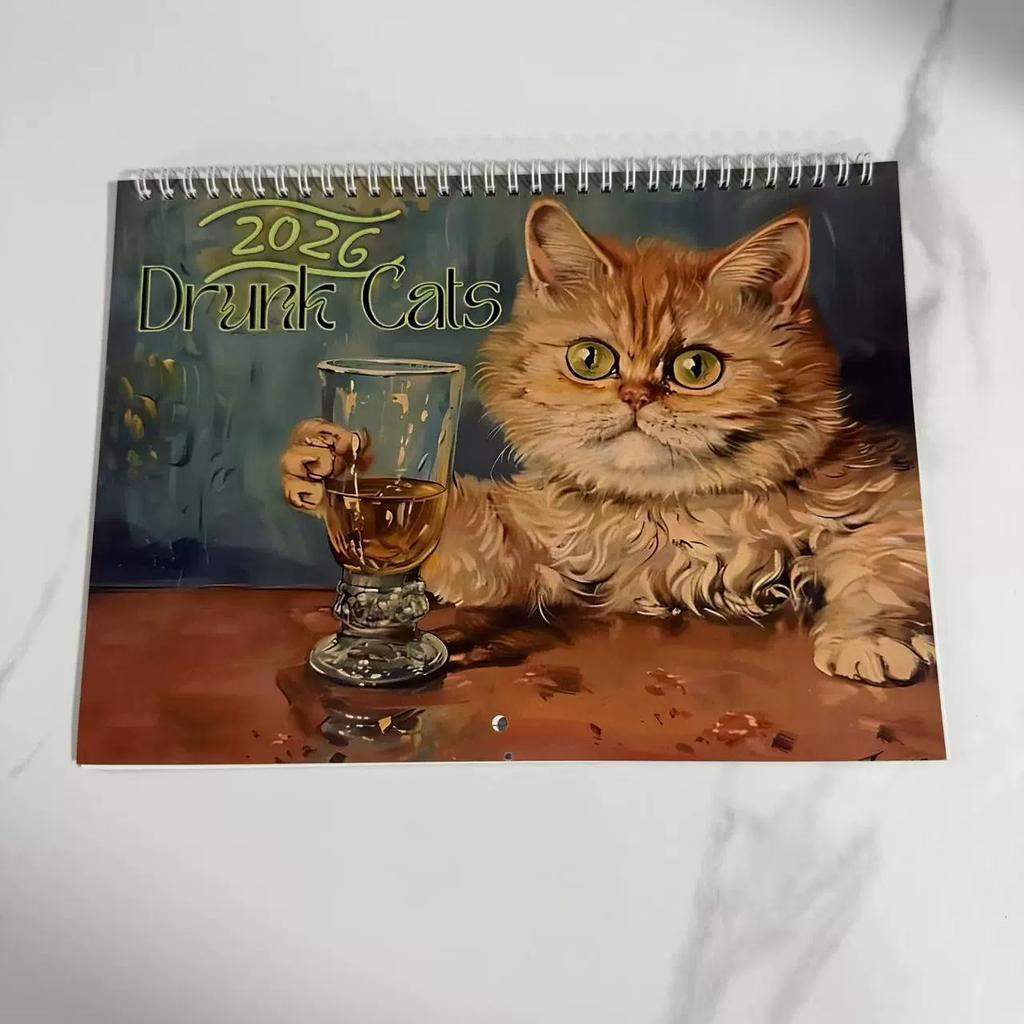 2026 Drunk Cats Calendar with Drunk Cats Images Family Planner Calendar Planner for Cat Lovers Organization & Planning