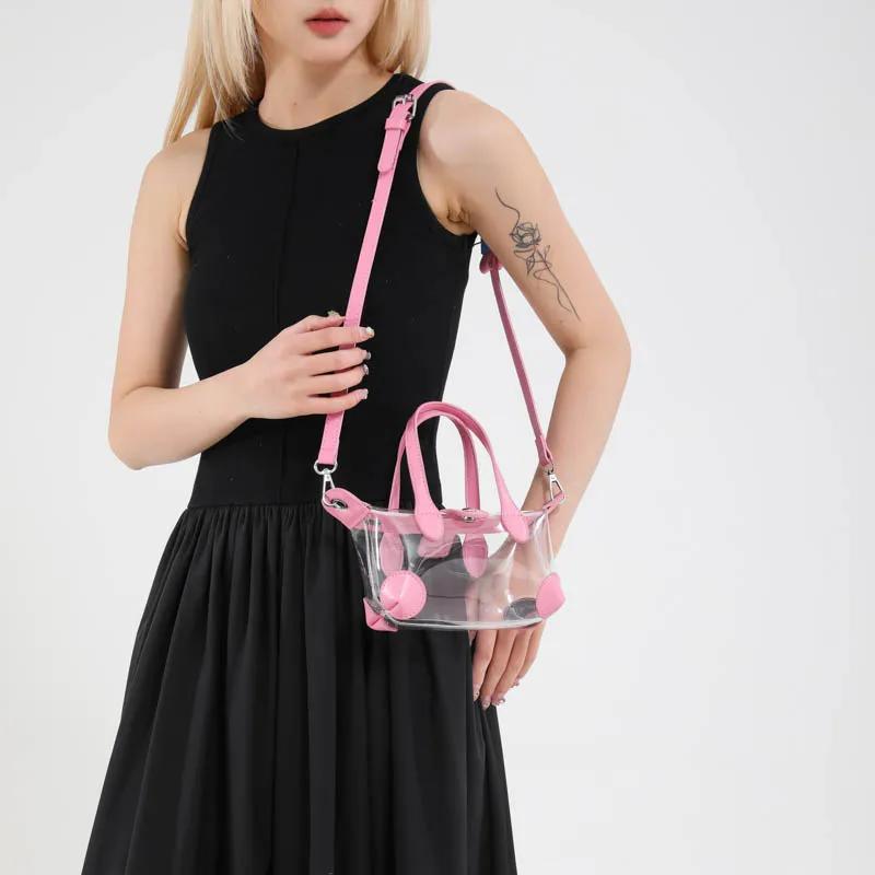2025 Summer Jelly Bag For Women High Quality PVC Transparent Crossbody Bag Waterproof Clear Handbag Lady Fashion Hobo bag