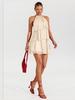 New Women's Irregular Backless Lace-up Dress with Solid Color and Sexy Cake Skirt