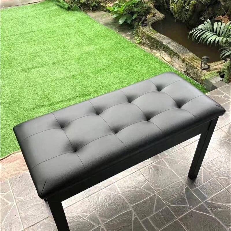 Adjustable Leather Music Stool with Storage Box