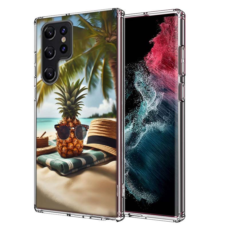 Harvest Pineapple Capa Phone Case For Samsung S26 Ultra S25 Edge Galaxy S23 S21 S20 S24 FE S22 S10 Plus Cover Clear TPU Shell Co
