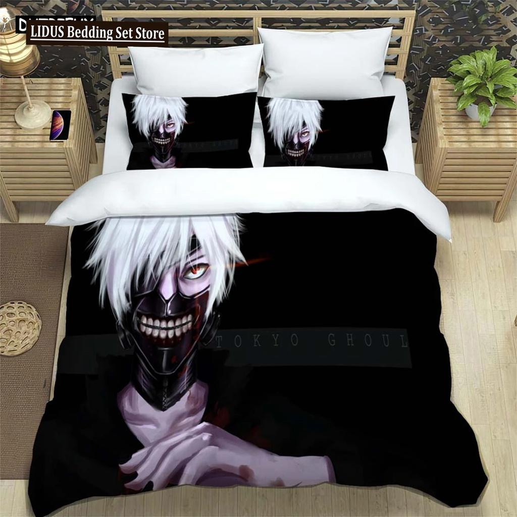 Japanese Fashion Anime Digital Printing Polyester Bedding Set For Boys And Girls, Youth Bedding Set, Couple Gift