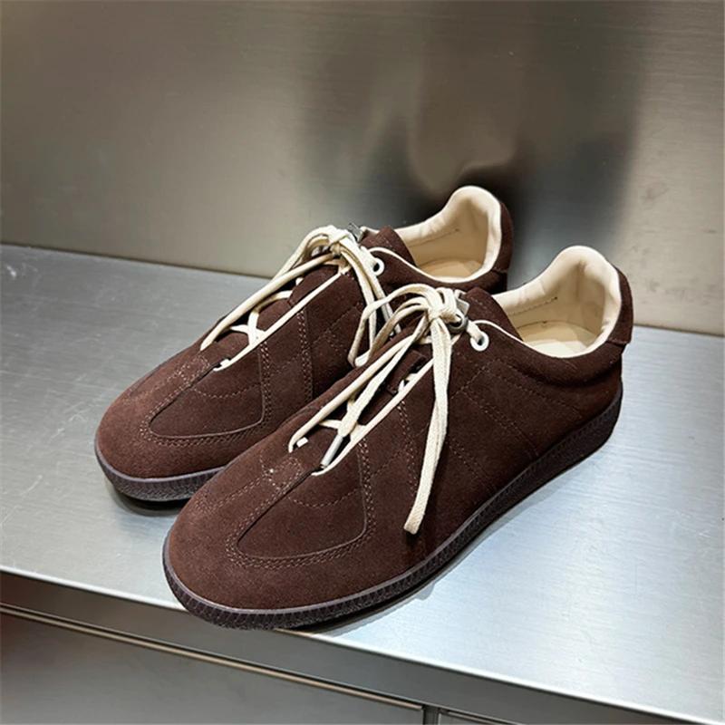 Fashion Women's Shoes Retro Fashion Flat Heel All Match Casual Trainers Solid Tennis Female Sneakers Runway Sport Shoes