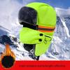 Visibility Reflective Safety Hat for Outdoor Activity Cold Weather Windproof Warm Winter Hat for Construction Workers