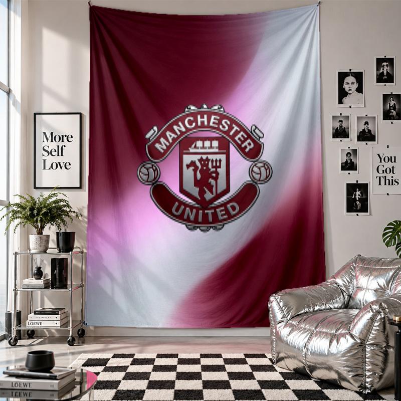 Manchester United FC Wall Tapestry Home Decor Wall Hanging Cloth for Bedroom Living Room Background