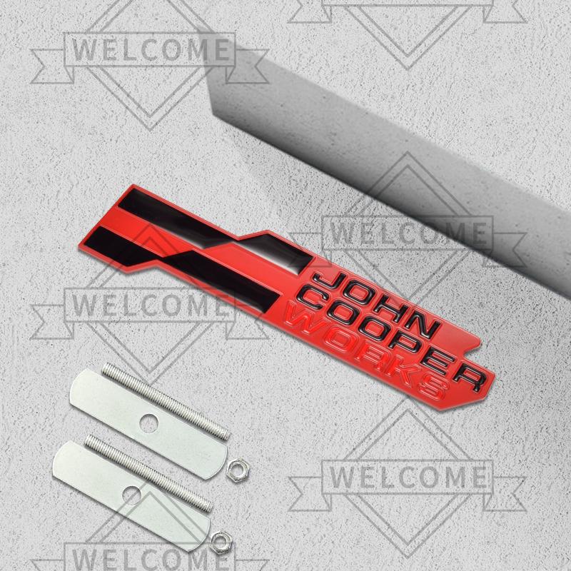 3D Car Stickers John Cooper Works Grille Emblem Auto Body Badge Trunk Decal For Mini Cooper S ONE J01 U25 F57 R53 R55 R56 R58