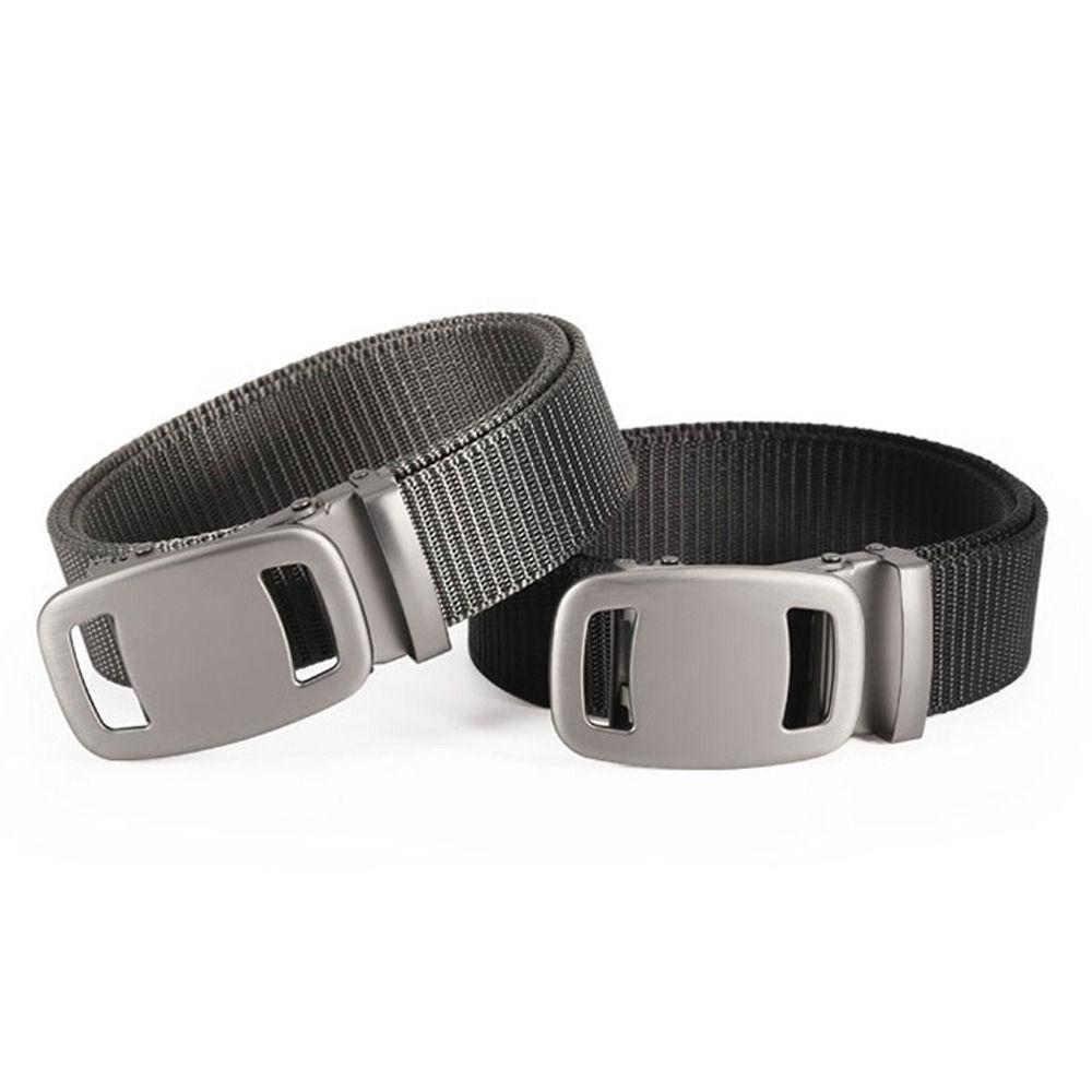 Simple Wild Style Automatic Buckle Waistband Luxury Brand Canvas Strap Men Nylon Braided Belt