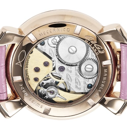 GaGa Milano Outlet Watch (No Original Box) MANUALE 48MM Pink Dial Manual Winding Water Resistant 5011.02S-PNK-NEW Pink