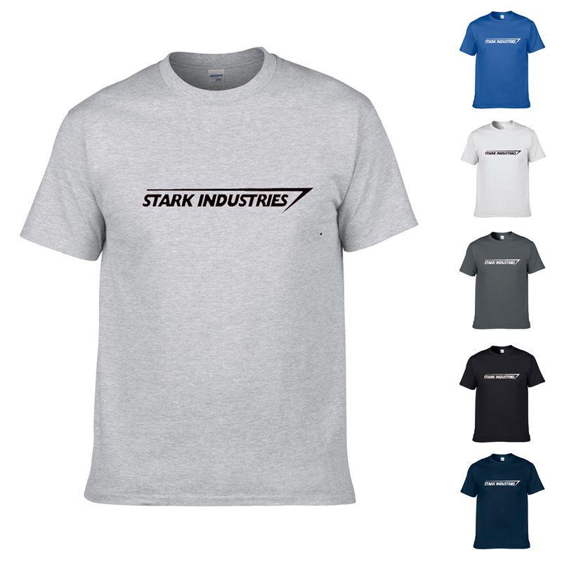 Premium Cotton Blend Iron Man Stark Industries Short Sleeve T-shirt For Avengers Fans