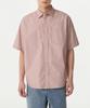 Relaxed Washed Poplin Short Sleeve Shirt [Desert Pink]