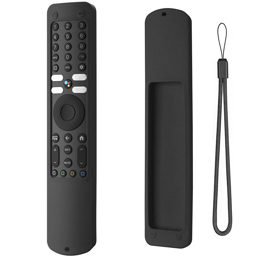 Silicone TV Remote Cover Anti-slip Protective Case Anti-Scratch Protective Skin Sleeve with Anti-lost Lanyard for Xiaomi XMRM-ML