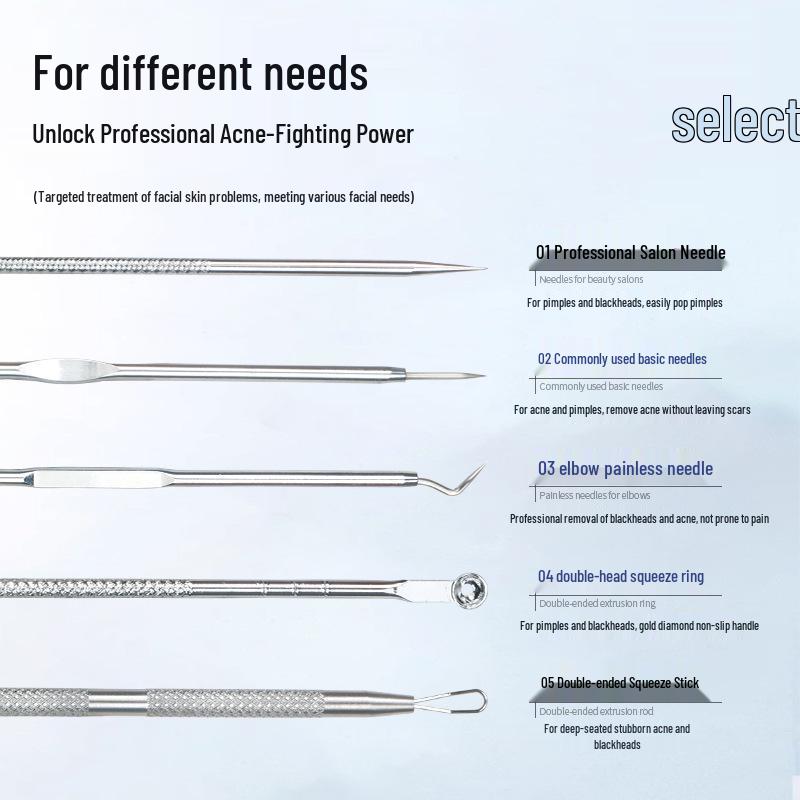 Blackhead & Acne Removal Tool Set: Beauty Needle for Squeezing & Extracting
