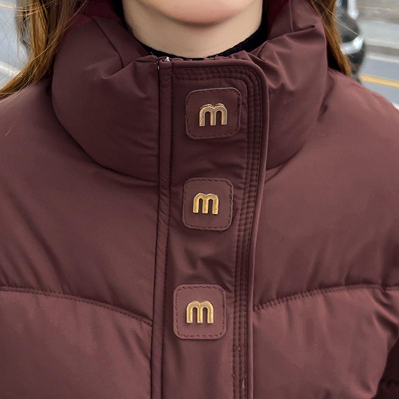 Fashion Winter Woman Short Parkas Stand Collar Loose Women's Coat Thick Warm Jackets
