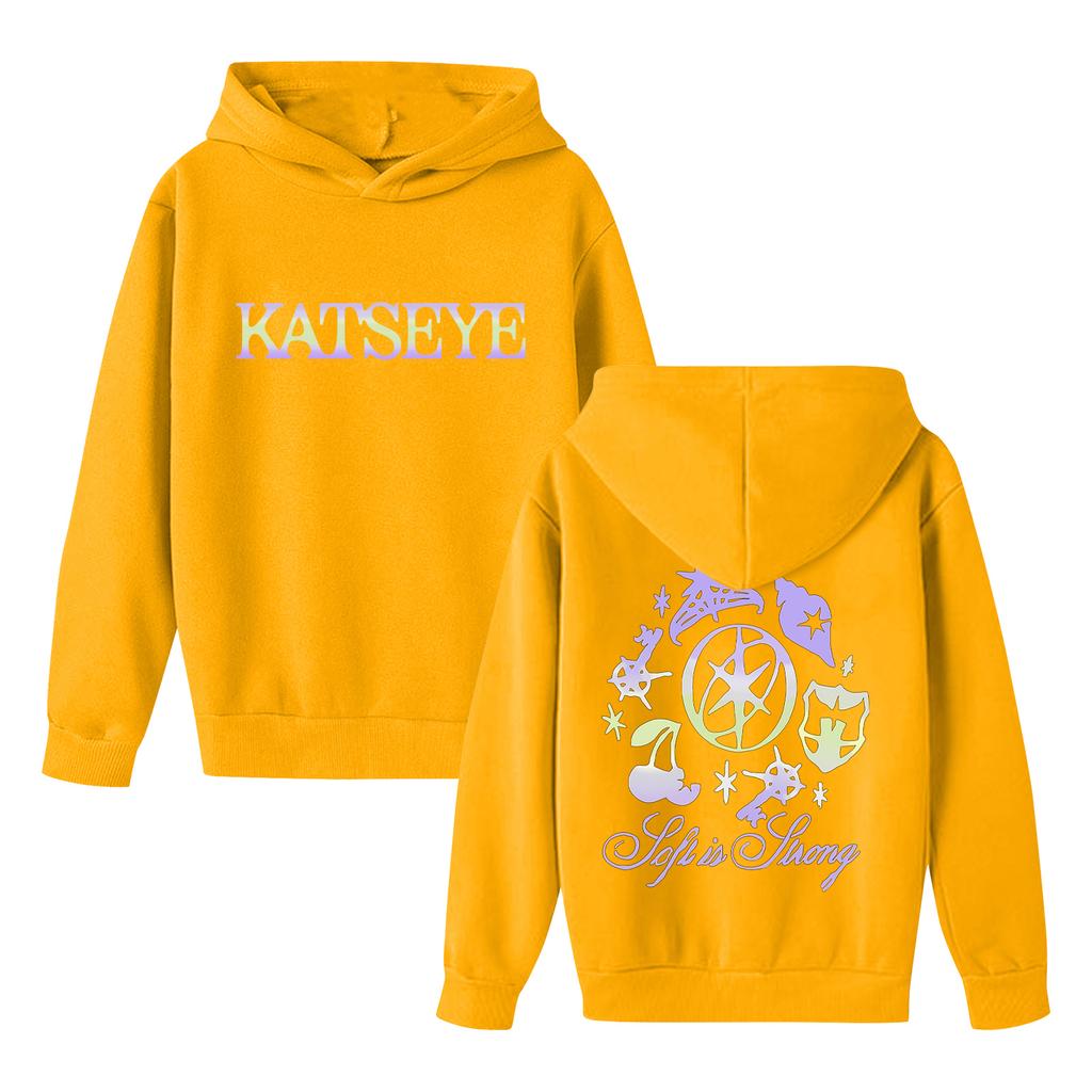 Kinder Langarm Lockerer Pullover Buchstabenaufdruck Kordelzug Kapuzen-Sweatshirt