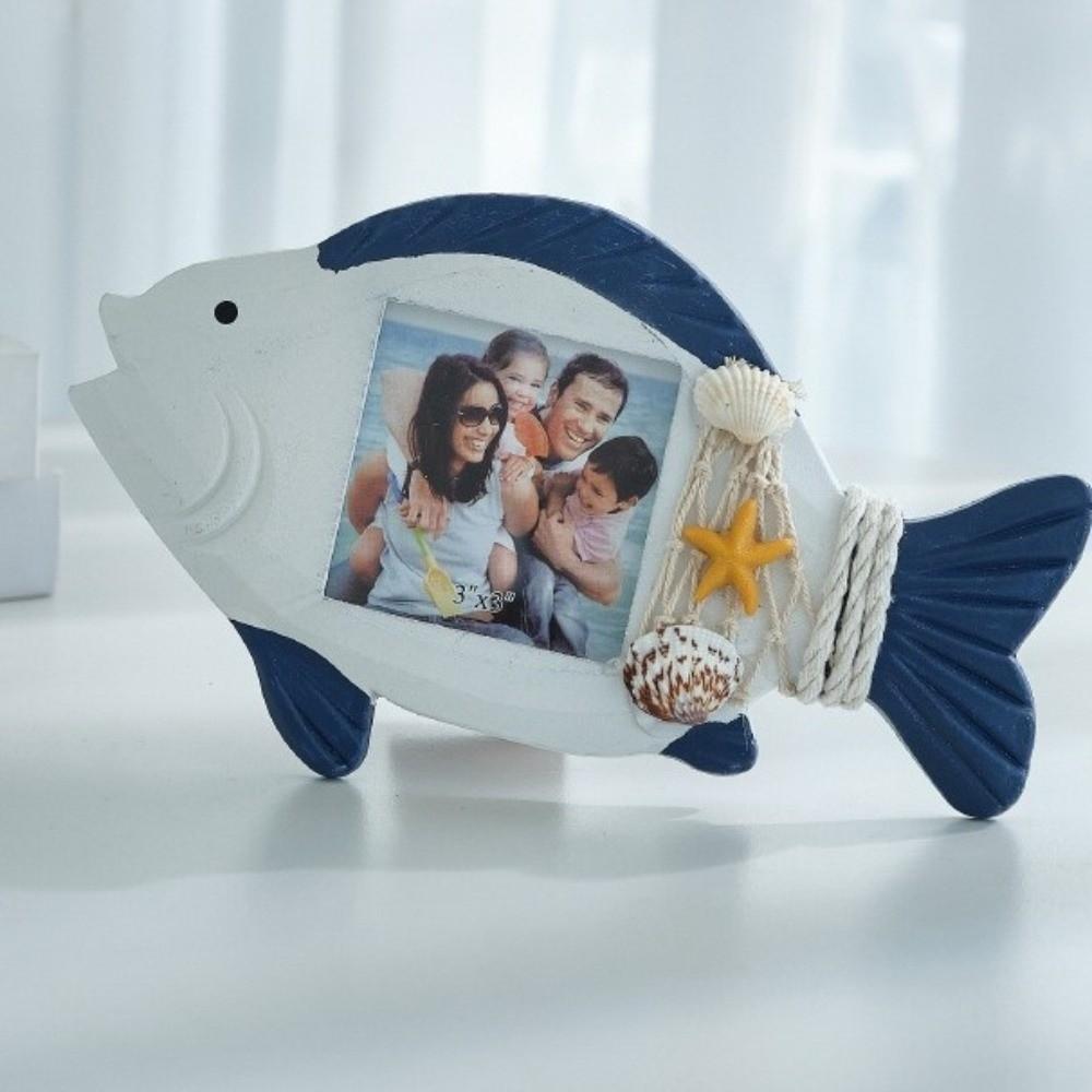 Unique-shaped Ocean-Themed Photo Frame Wooden Instant Photo Frame Living Room