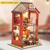 1 conjunto DIY casa de bonecas de madeira Villa Set Crie um canto de livro aconchegante com detalhes requintados Modelos Kit Brinquedos