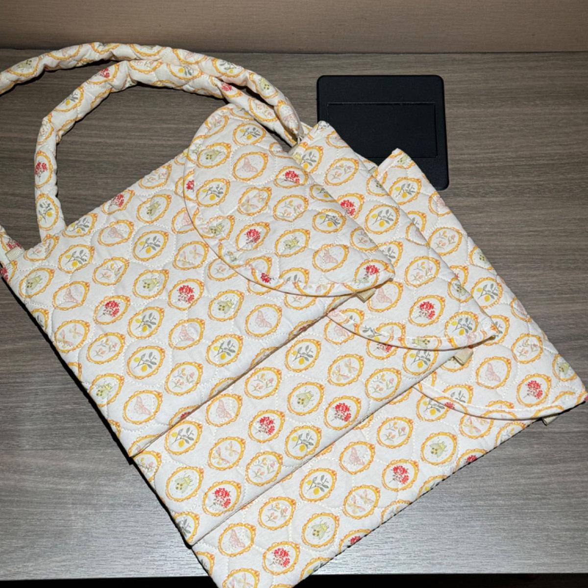 

TS JYL laptop bag,Space Cotton Laptop Bag Women 11 13 15 Inch Floral Notebook Storage 14 inches пшеничний
