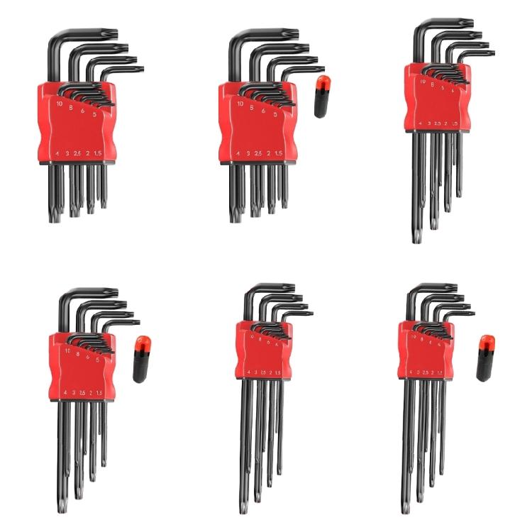 9pc NonSlip Torxs Star Wrench Hex Key Tool With Polishes Edges For Secure Fastener Engagement And Longevity Spanner