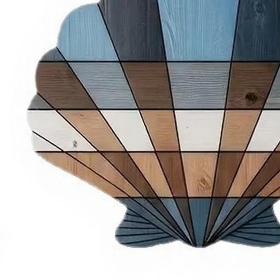 3 Pcs Wood Fish Shell Starfish Beach Wall Decor Rustic Nautical Lake House Hanging Sculpture Ocean Coastal Theme Wall Art for Bathroom Bedroom