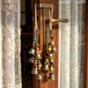 Available In 2 Colors, Bohemian Vintage Brass Bell Wind Chime with Colorful Beads, Suitable for Home Door and Wall Decoration