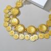 Moroccan-Style Bride Belt Jewelry Chain Metal Hollowed-Out Geometric Pattern Vintage Wedding Dress Performance Belt