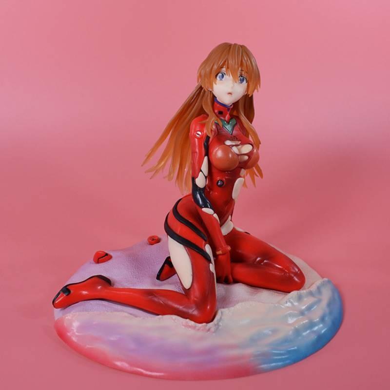 Neon Genesis Evangelion Asuka Langley Soryu Sitting Posture Figurine Anime Model