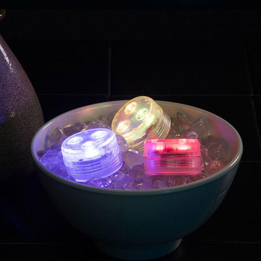 Wasserdichte 3 LED Unterwasserleuchte 16 Farben RGB Nachtlampe Umgebungslicht Atmosphärenlampe Aquarium