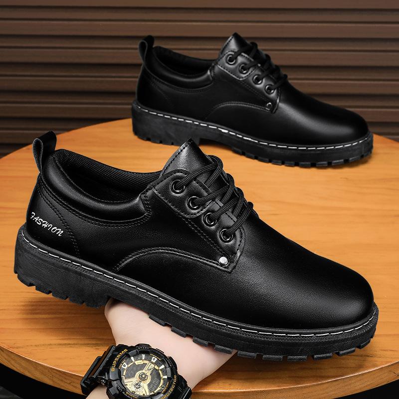 

Весенняя и осенняя мужская обувь, новая повседневная обувь, студенческая модная обувь, деловые мужские туфли из кожи, мужские водонепроницаемые ботинки Martin с низким верхом 39