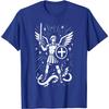Saint Michael Archangel Graphic Tee Men S Religious Catholic Shield Sword Print T-Shirt