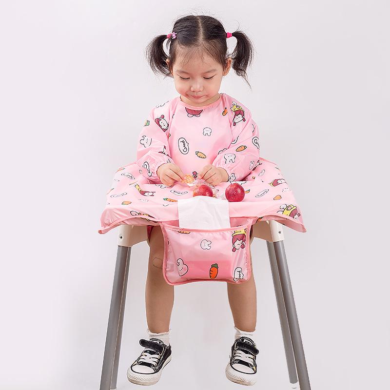 Children's Waterproof High Chair Food Bib Coverall